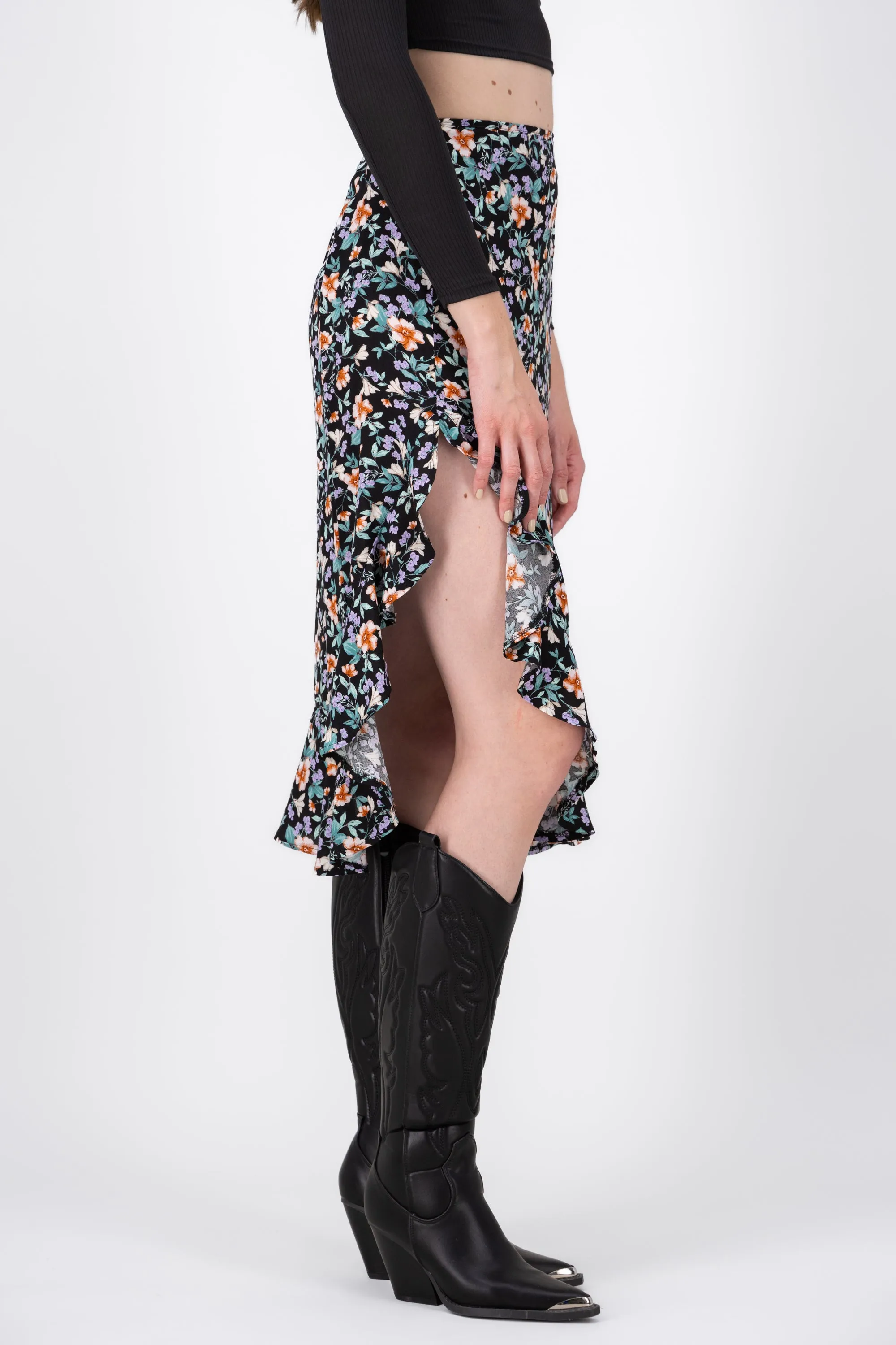 Falda Midi Flores Detalle Abertura sold by Shasa product image thumbnail 3