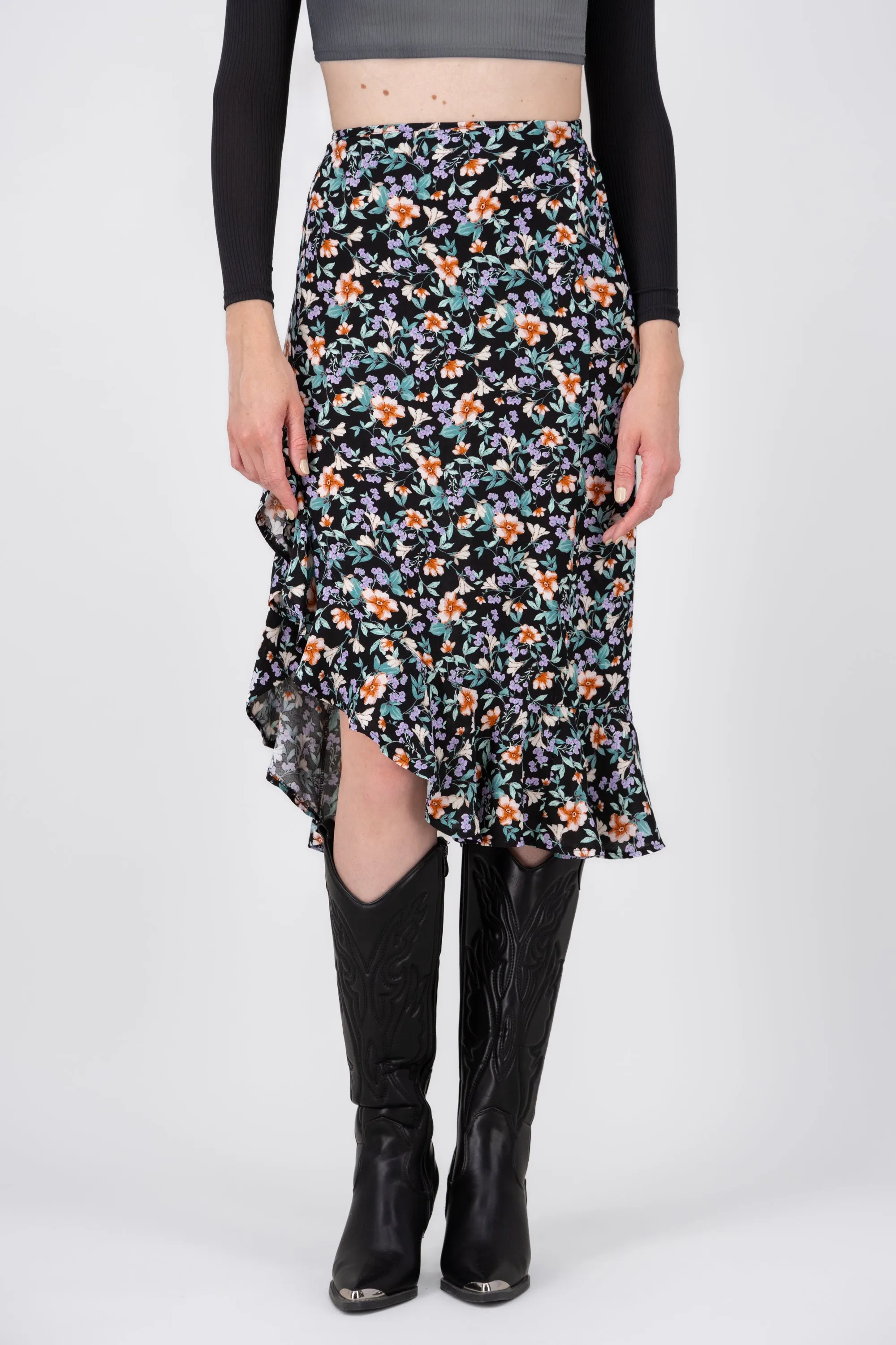 Falda Midi Flores Detalle Abertura sold by Shasa product image thumbnail 2