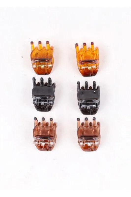 Set 6 pinzas mini animal print sold by Shasa