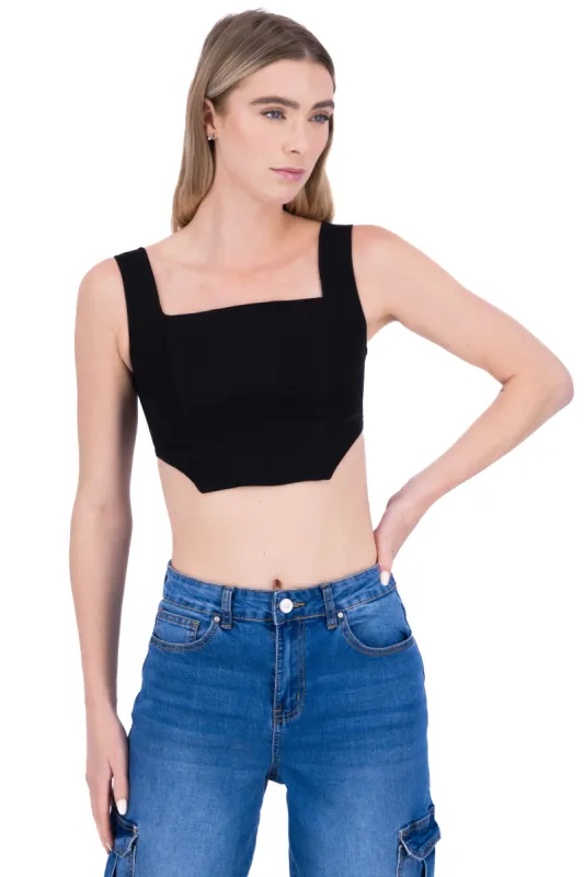 Top crop acanalado costuras sold by Shasa