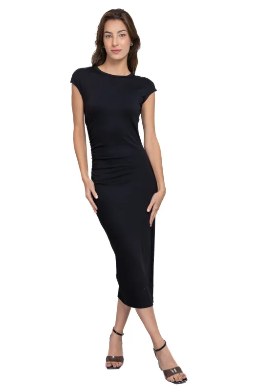 Vestido midi bodycon fruncido sold by Shasa