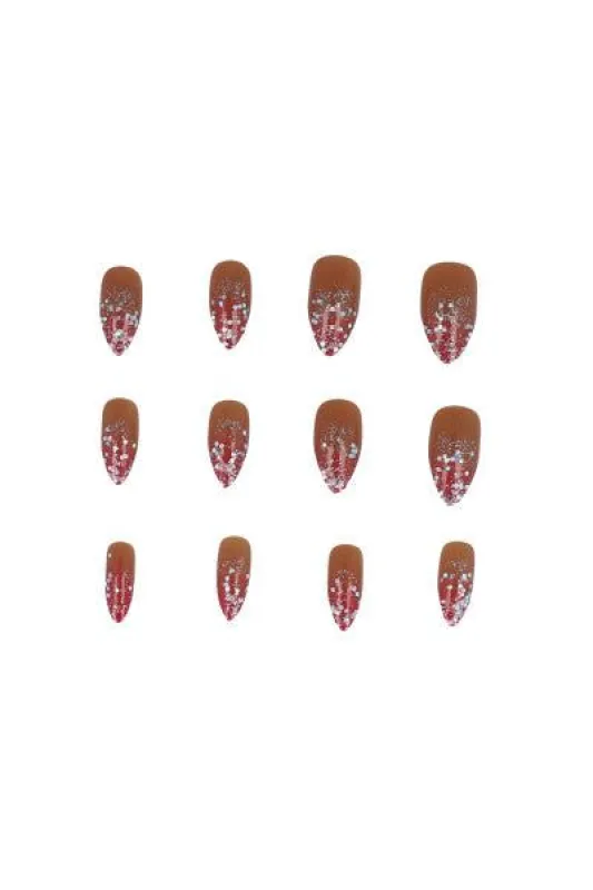 Set 12 uñas adheribles glitter sold by Shasa
