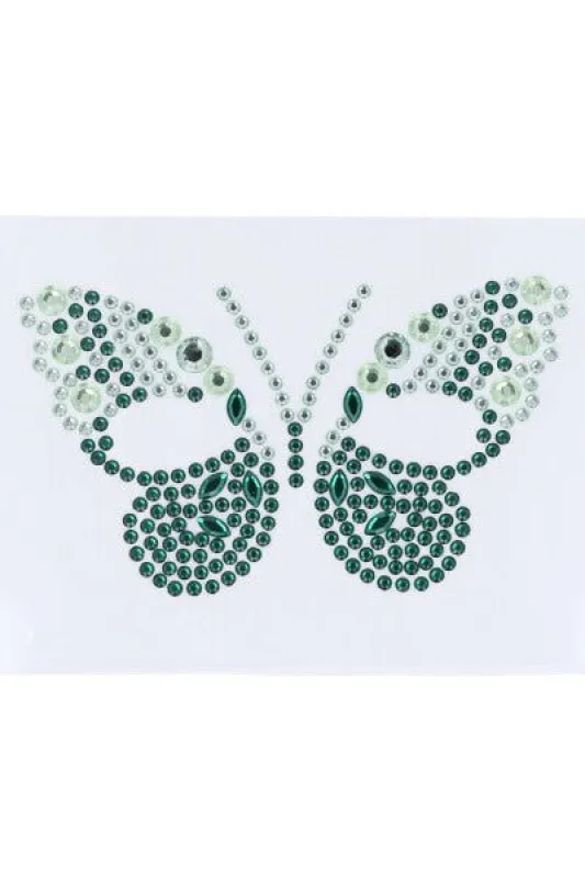 Brillos faciales mariposa milticolor sold by Shasa
