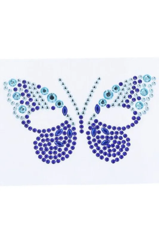 Brillos faciales mariposa milticolor sold by Shasa