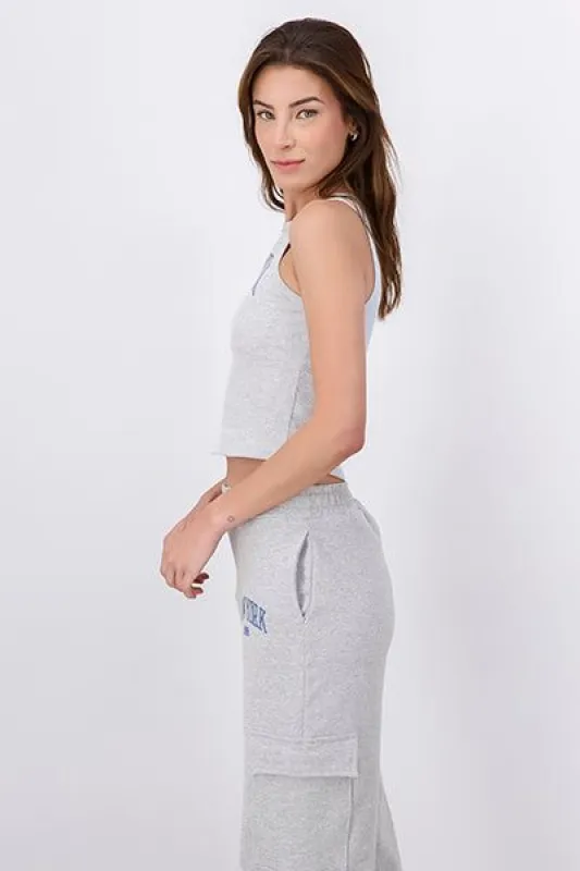 Top acanalado estampado New York sold by Shasa