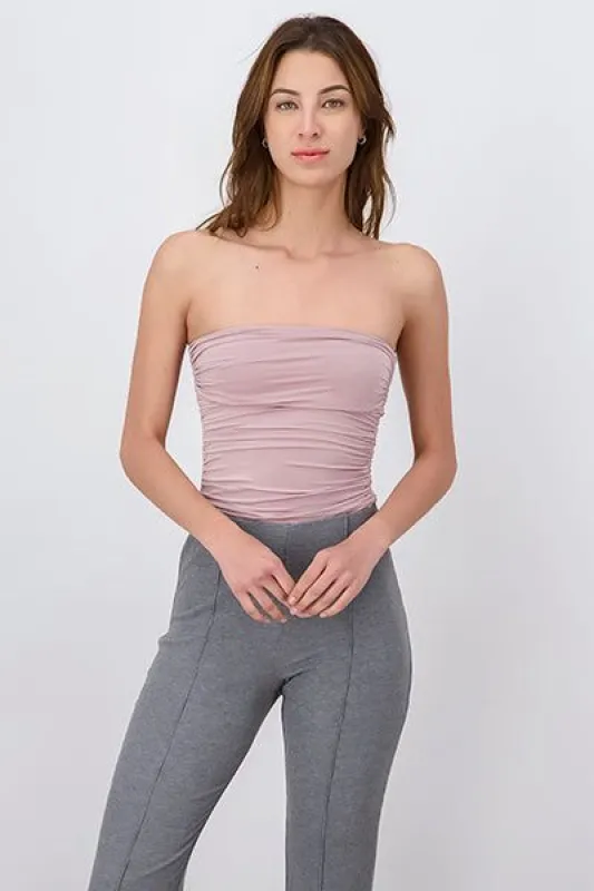 Bodysuit strapless detalle drapeado sold by Shasa