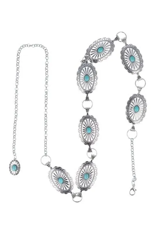 Cinturón cadena metálica manos sold by Shasa