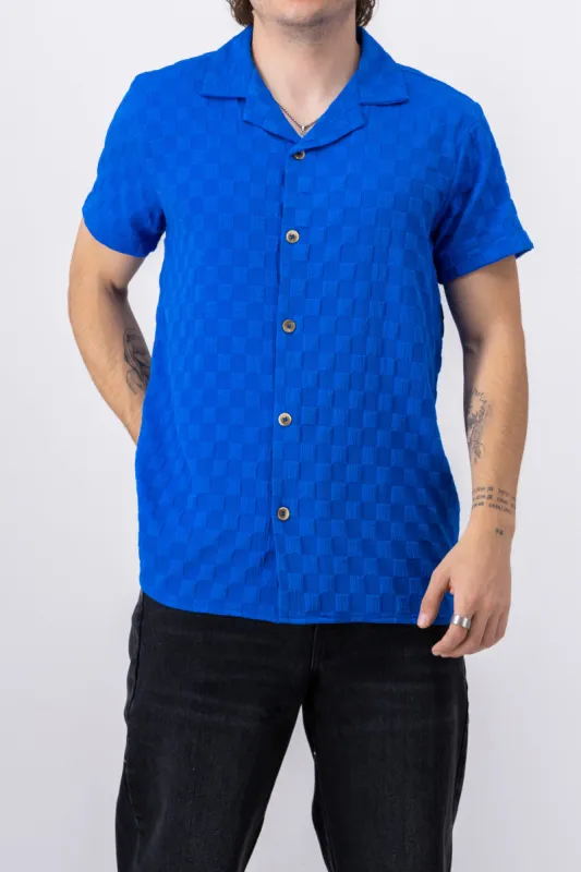 Camisa resort manga corta cuadros sold by Shasa