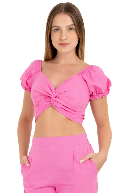 Top cruzado nudo smock sold by Shasa