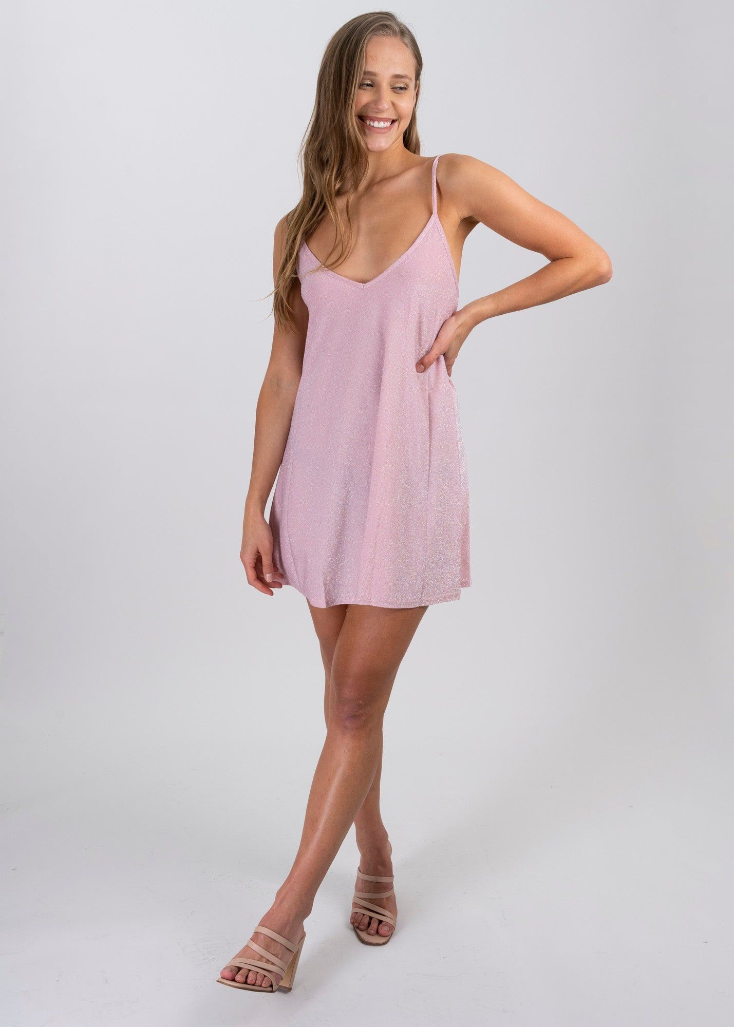 Vestido mini lurex escote sold by Shasa