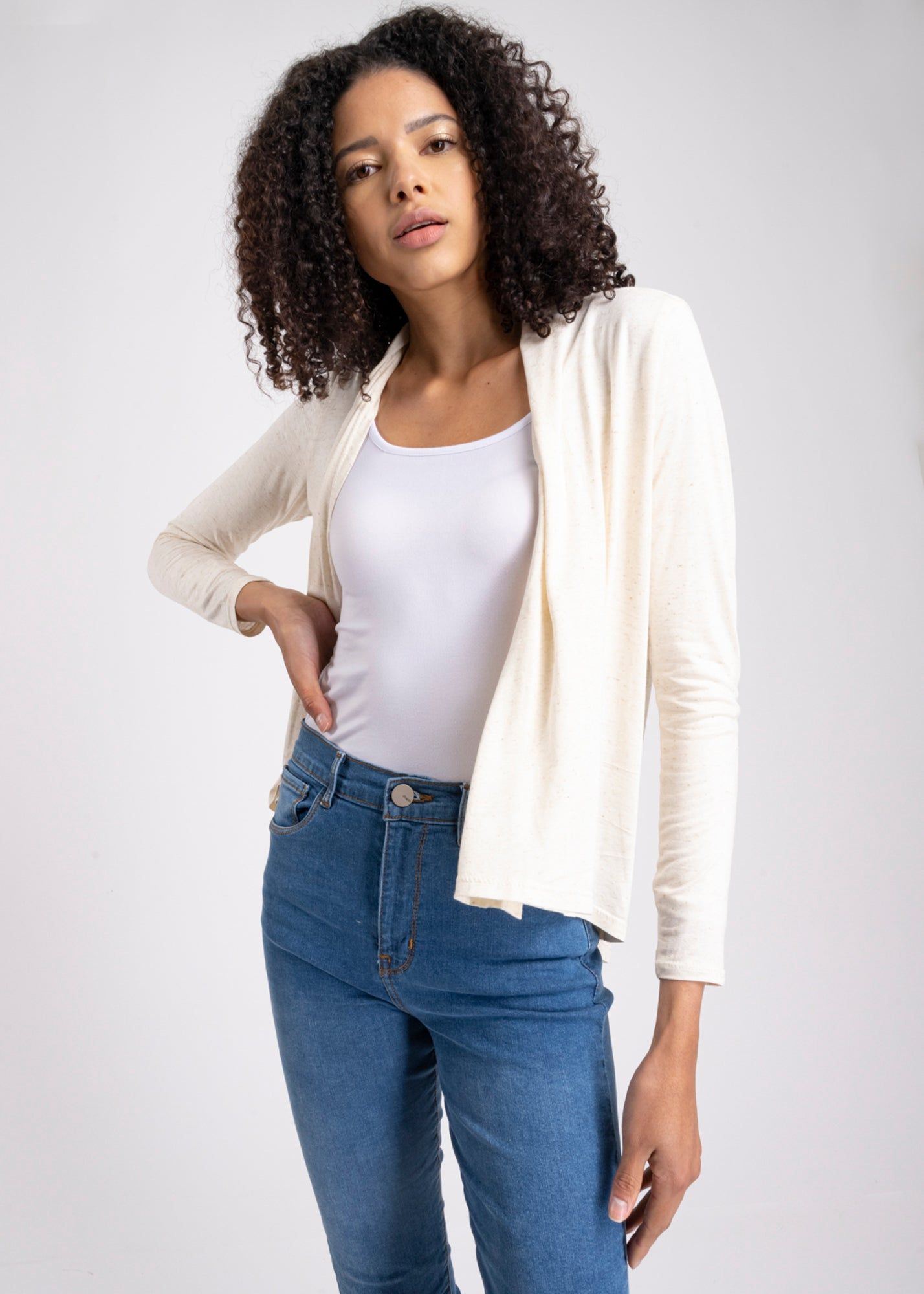 Cárdigan liso cascada frontal sold by Shasa