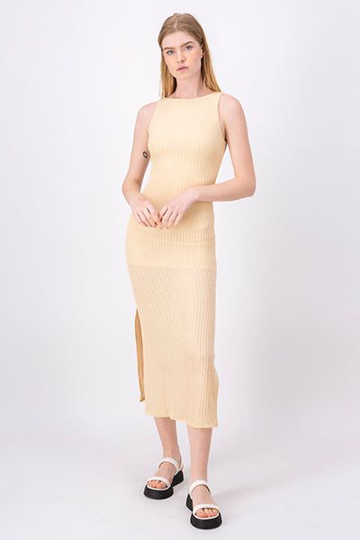 Vestido Midi Tejido Abertura sold by Shasa