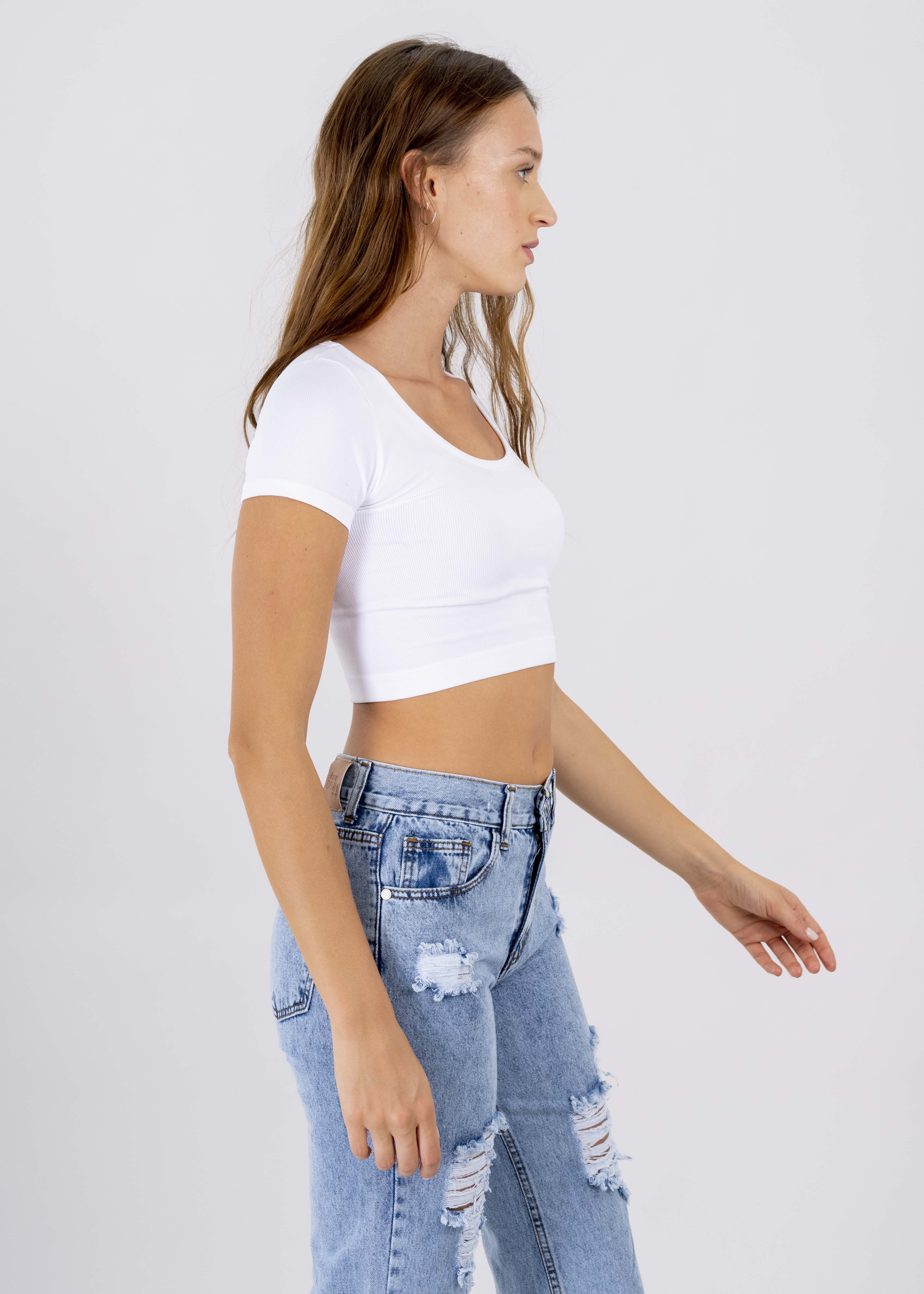 Top acanalado manga corta sold by Shasa product image thumbnail 3