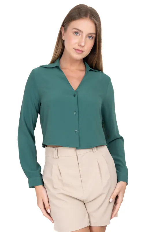 Camisa Crop Escote sold by Shasa