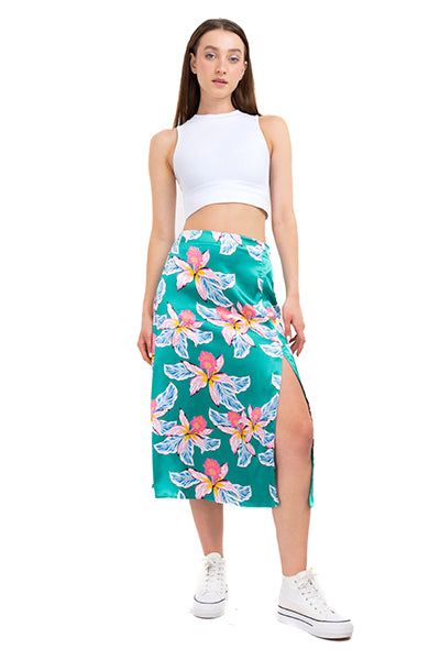 Falda midi flores abertura sold by Shasa product image thumbnail 2