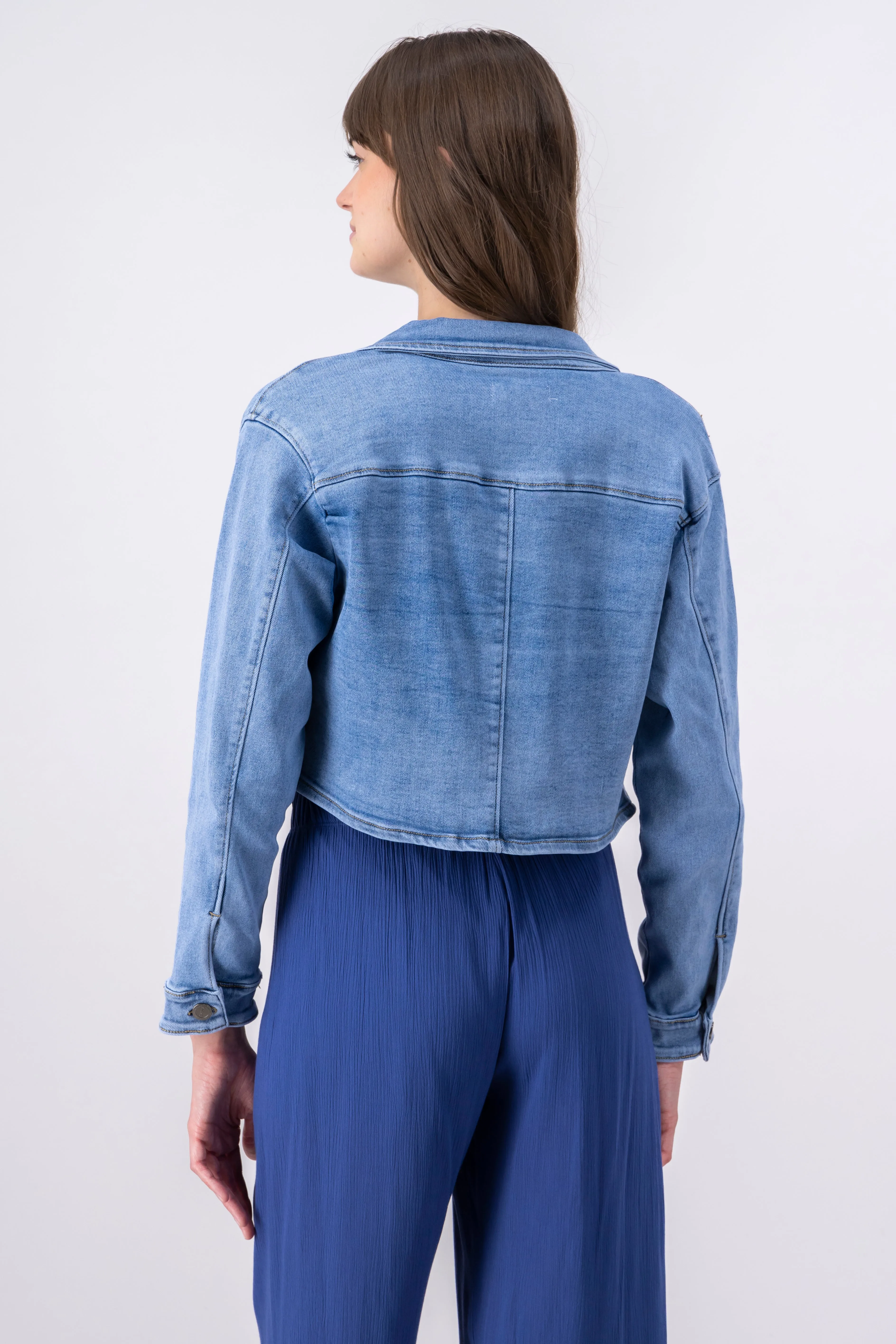 Chamarra cropped de mezclilla sold by Shasa product image thumbnail 4