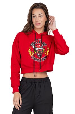 Sudadera crop hell fire X-MAS sold by Shasa