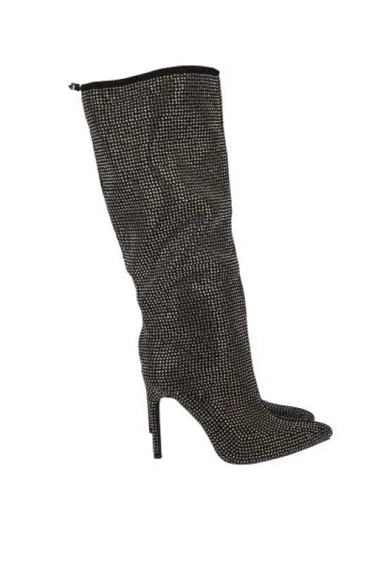 Bota larga full brillos jareta sold by Shasa