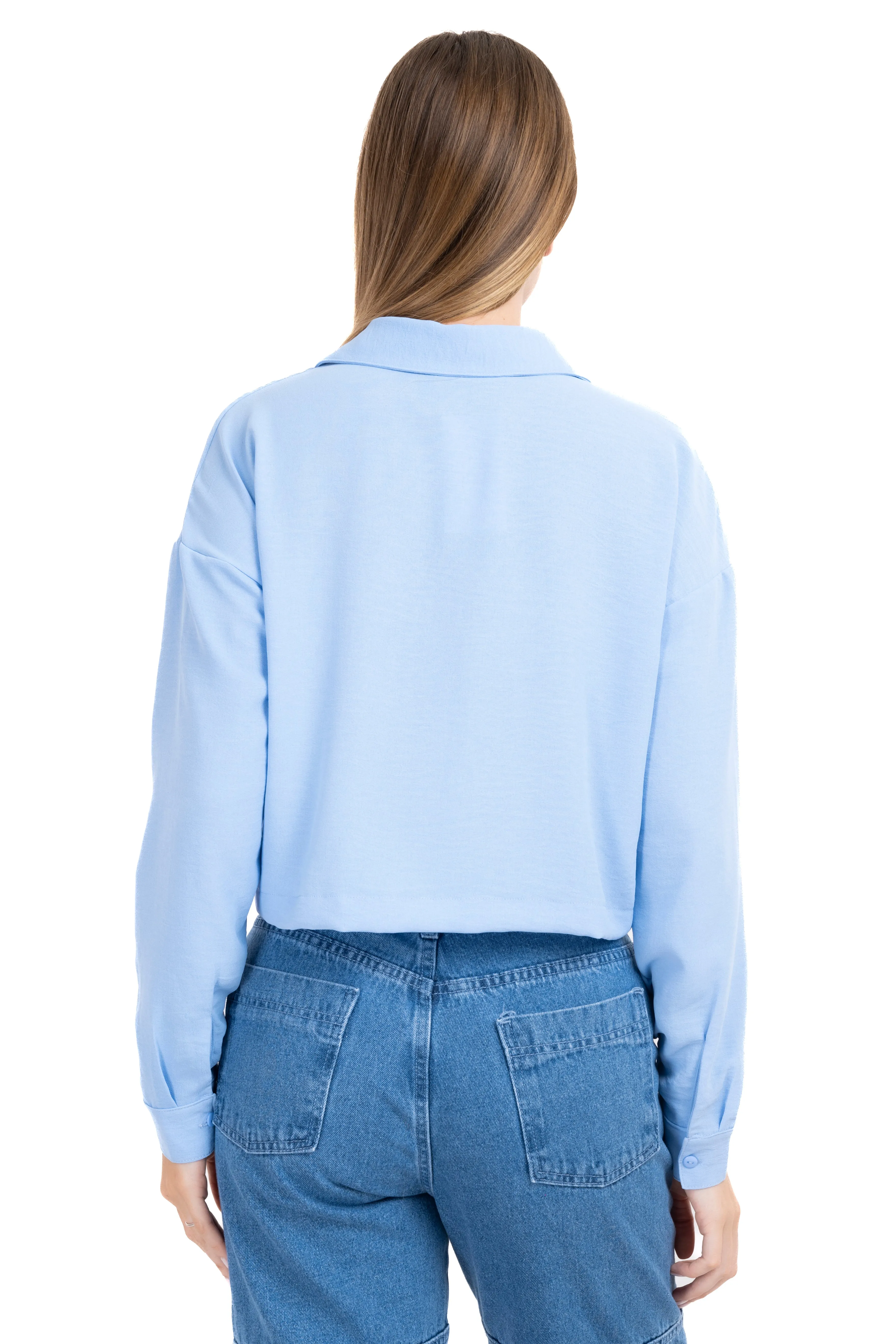 Camisa crop lisa bolsillos sold by Shasa product image thumbnail 4