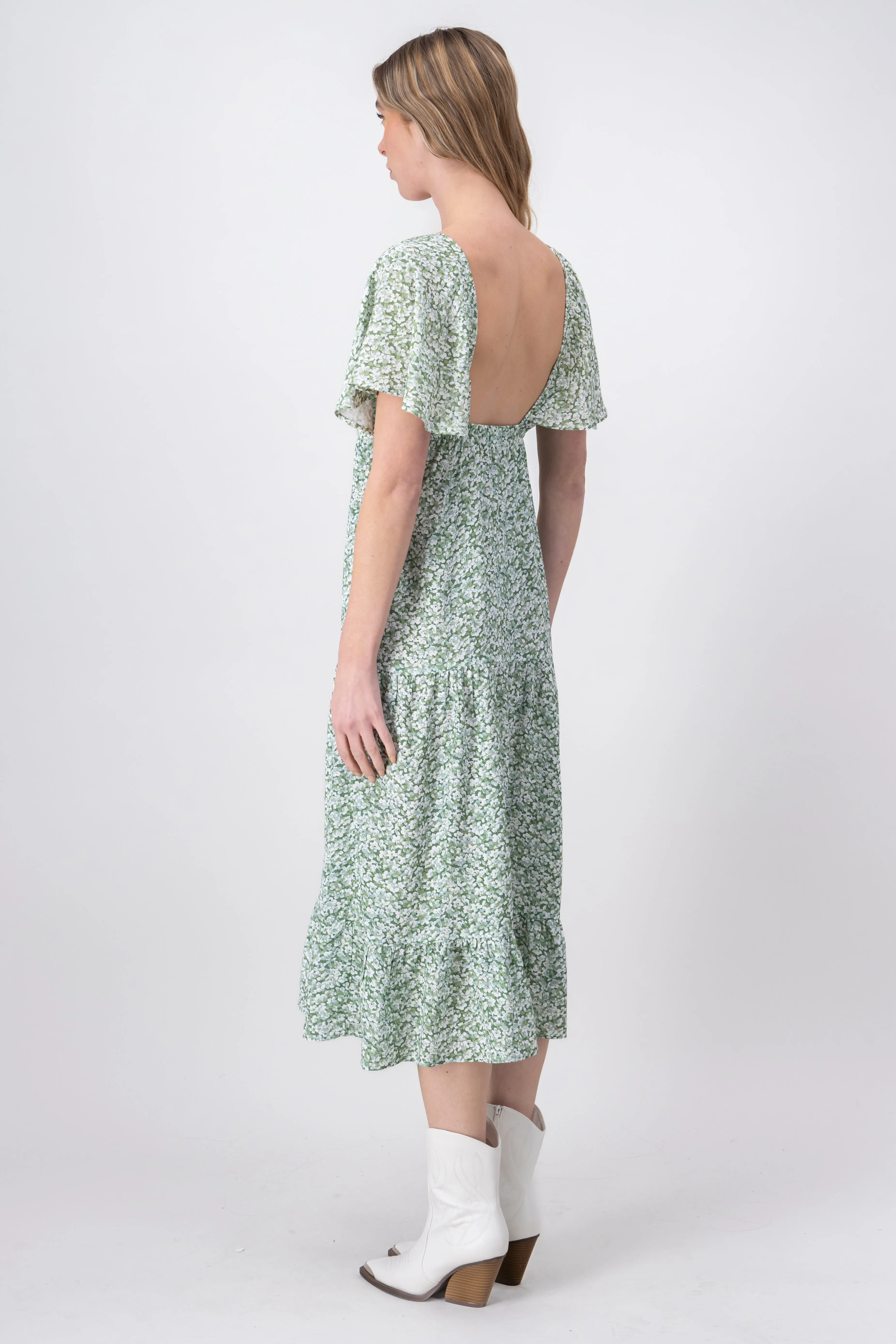 Vestido midi manga corta estampado sold by Shasa product image thumbnail 4