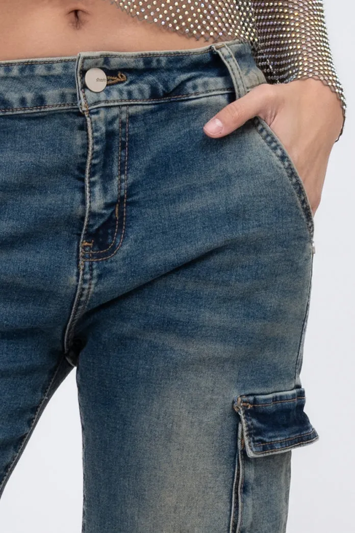 Jeans straight cargo bolsillos sold by Shasa product image thumbnail 5