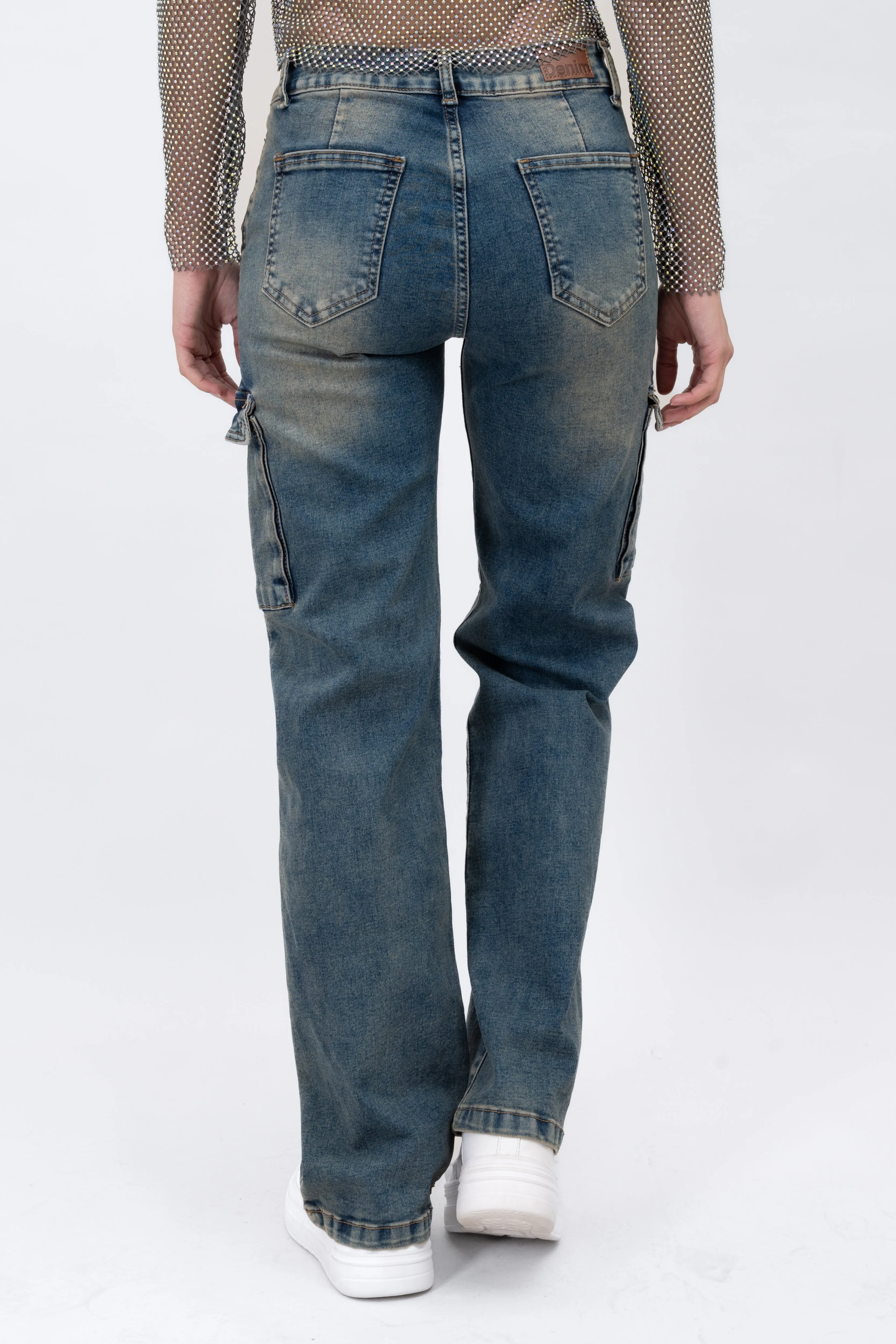 Jeans straight cargo bolsillos sold by Shasa product image thumbnail 4