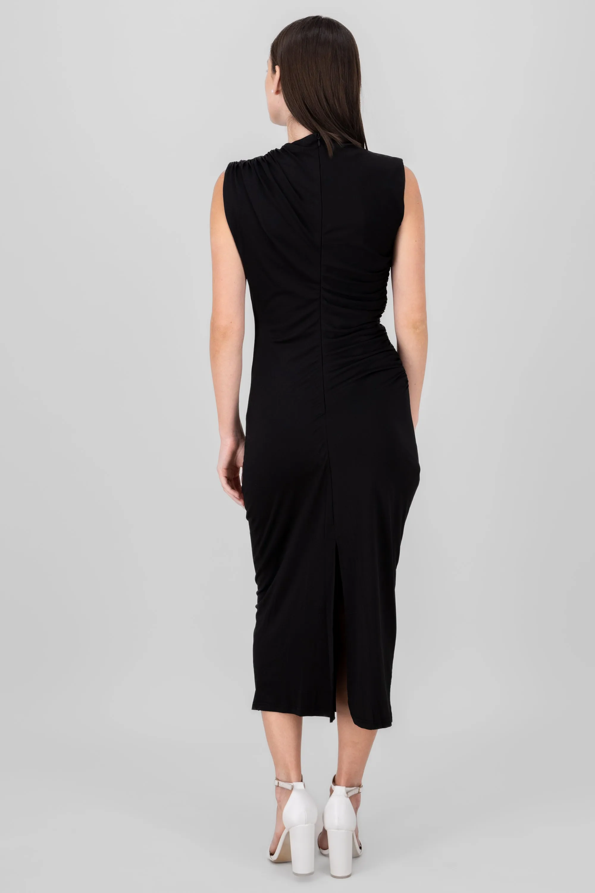 Vestido maxi drapeado fruncido sold by Shasa product image thumbnail 4