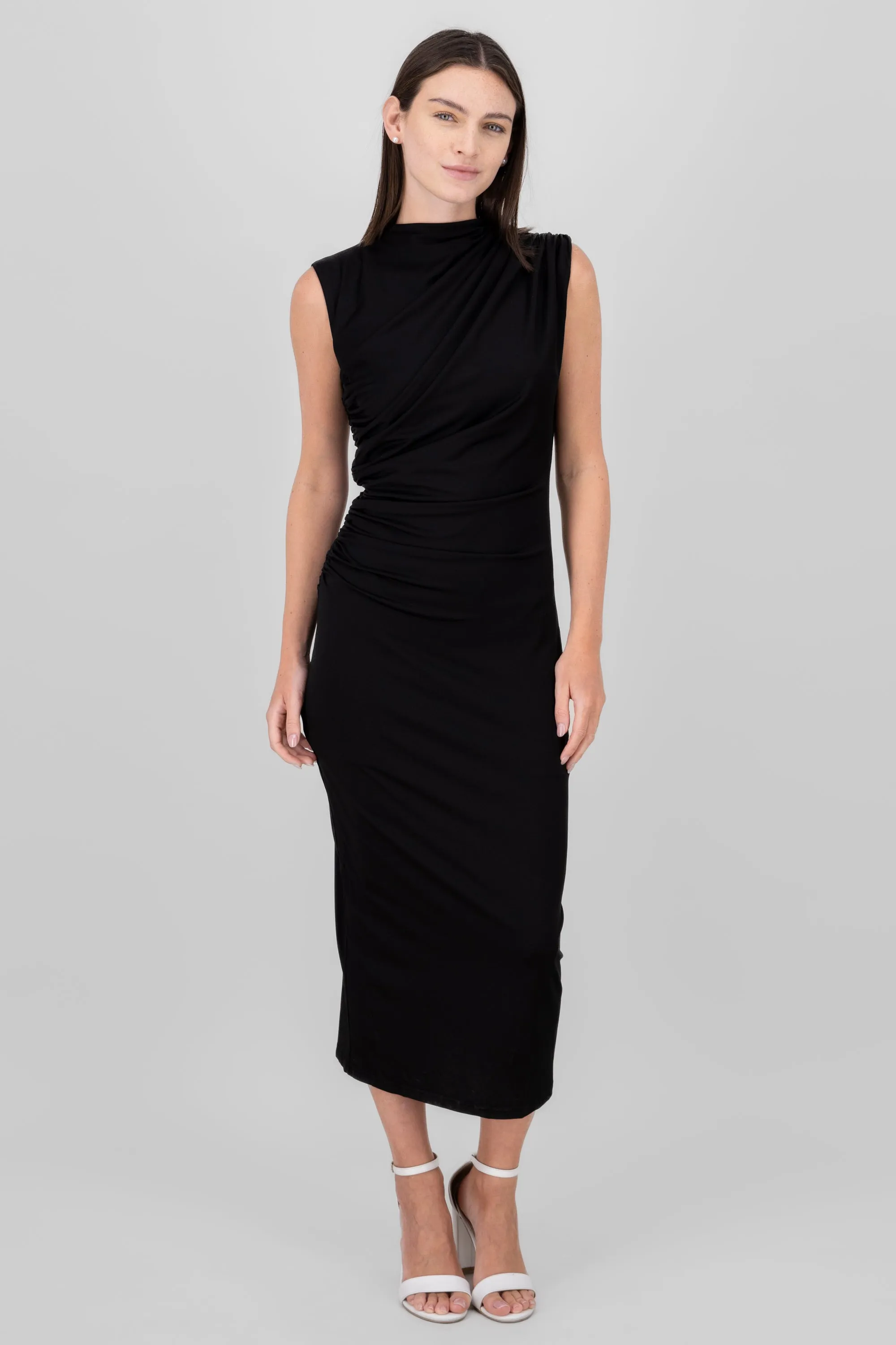 Vestido maxi drapeado fruncido sold by Shasa product image thumbnail 2