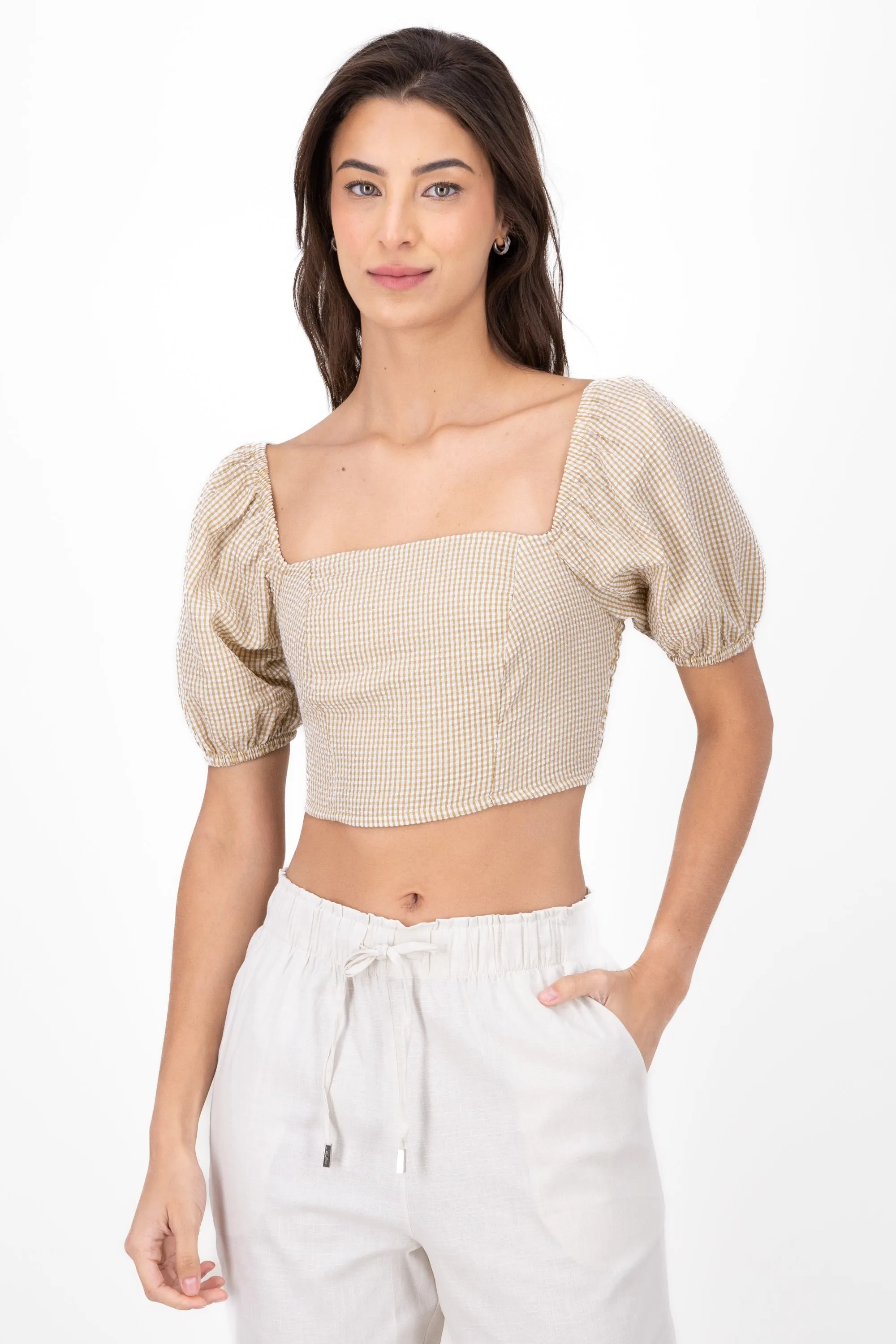 Blusa Manga Abullonada Cuadros sold by Shasa product image thumbnail 2