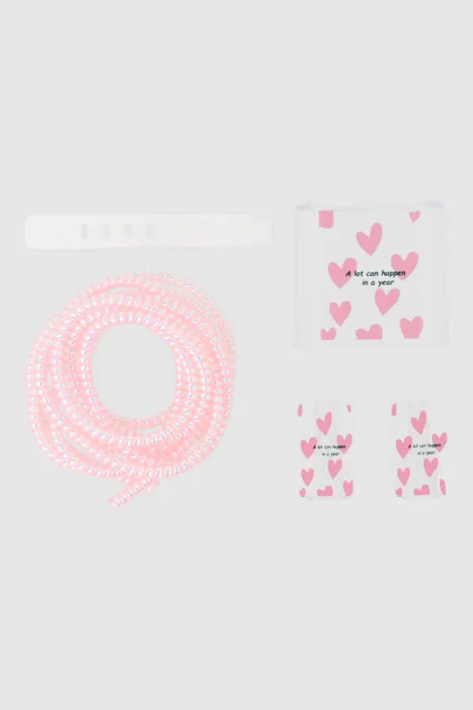 Set cubre cargador corazones sold by Shasa