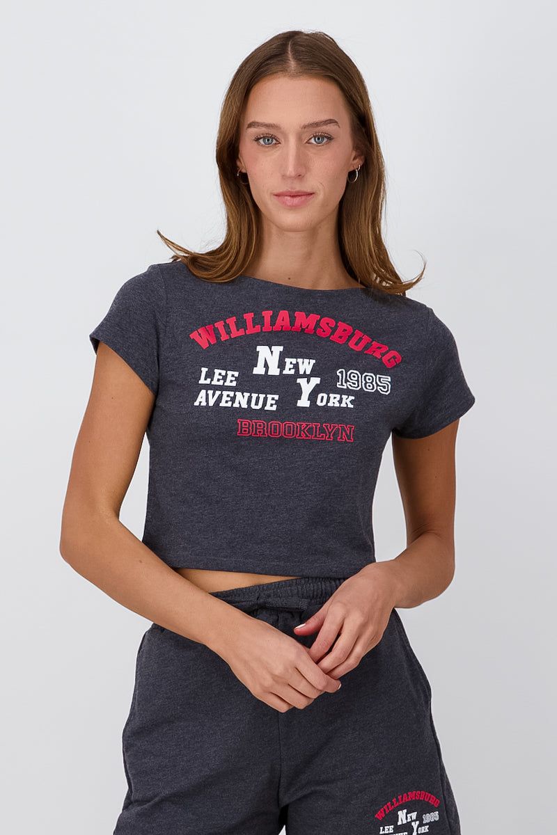 Playera Crop Manga Corta Ny sold by Shasa product image thumbnail 2