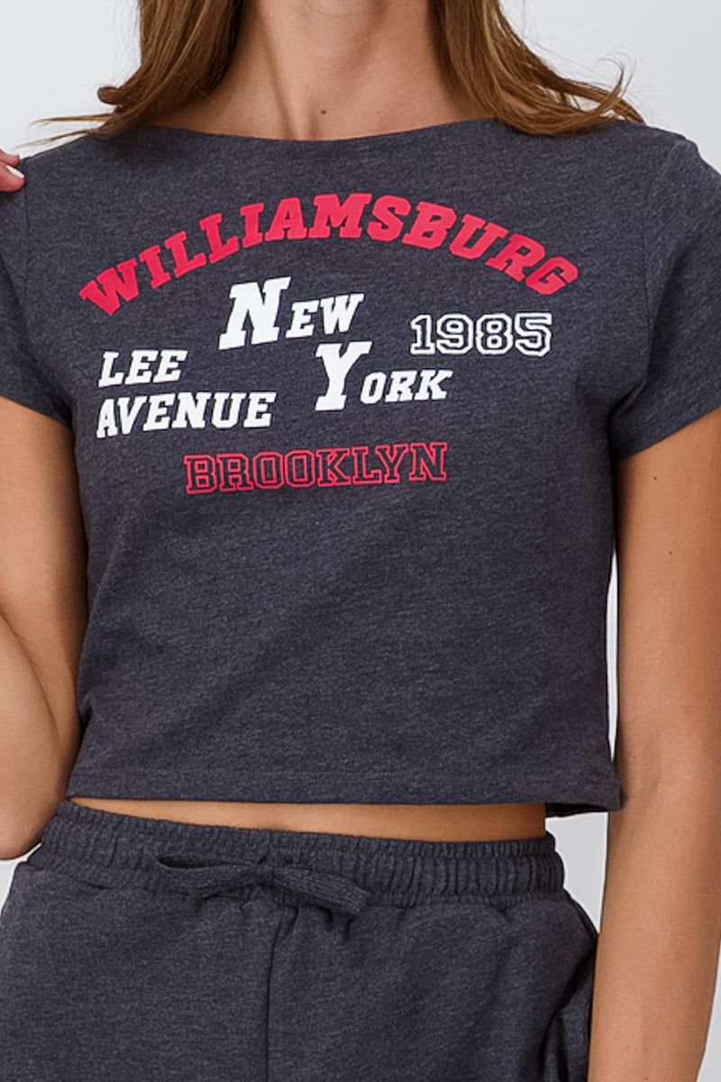 Playera Crop Manga Corta Ny sold by Shasa product image thumbnail 5