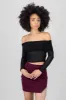 Top mesh off shoulder sold by Shasa