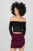 Top mesh off shoulder sold by Shasa