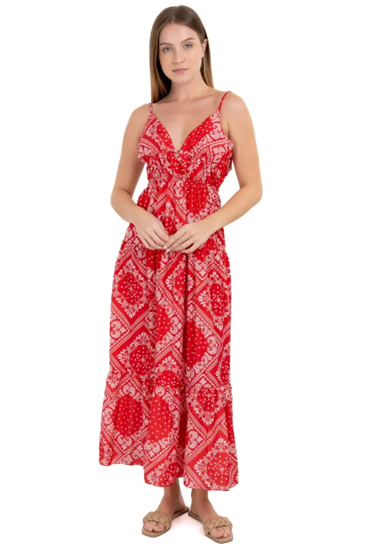 Vestido maxi cintura fruncida sold by Shasa