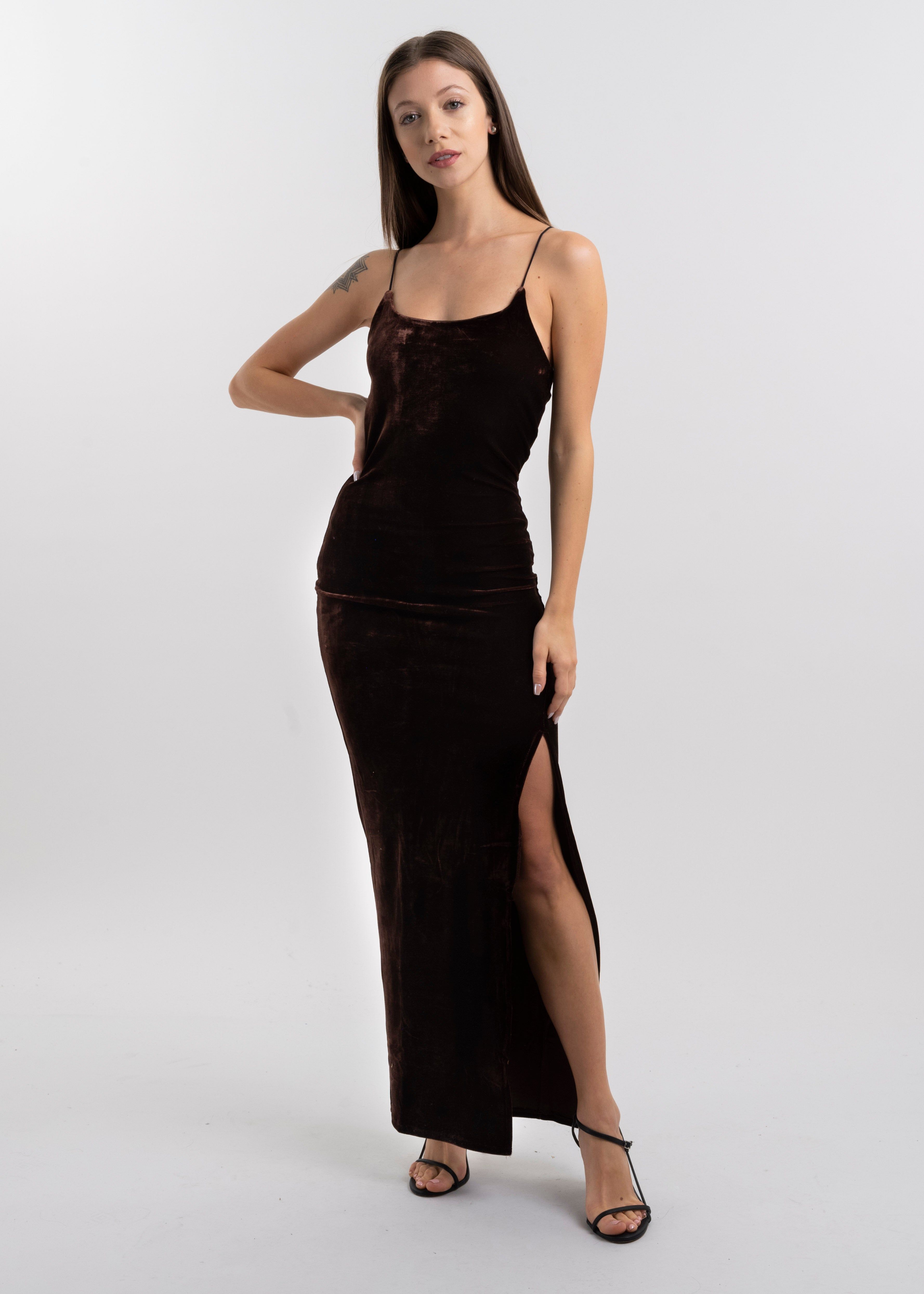 Vestido maxi velvet abertura sold by Shasa product image thumbnail 2