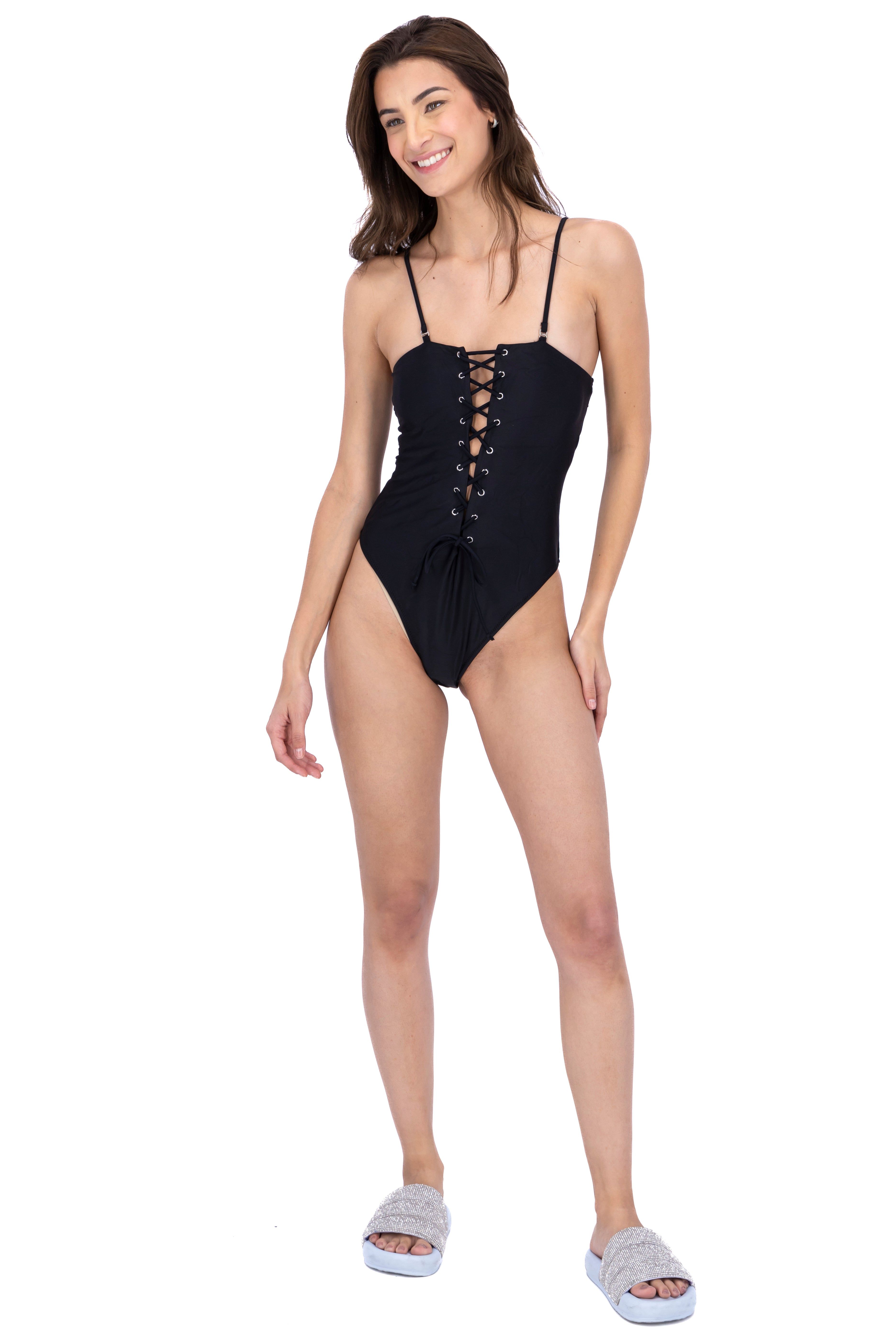 Traje de baño lace up liso sold by Shasa product image thumbnail 2