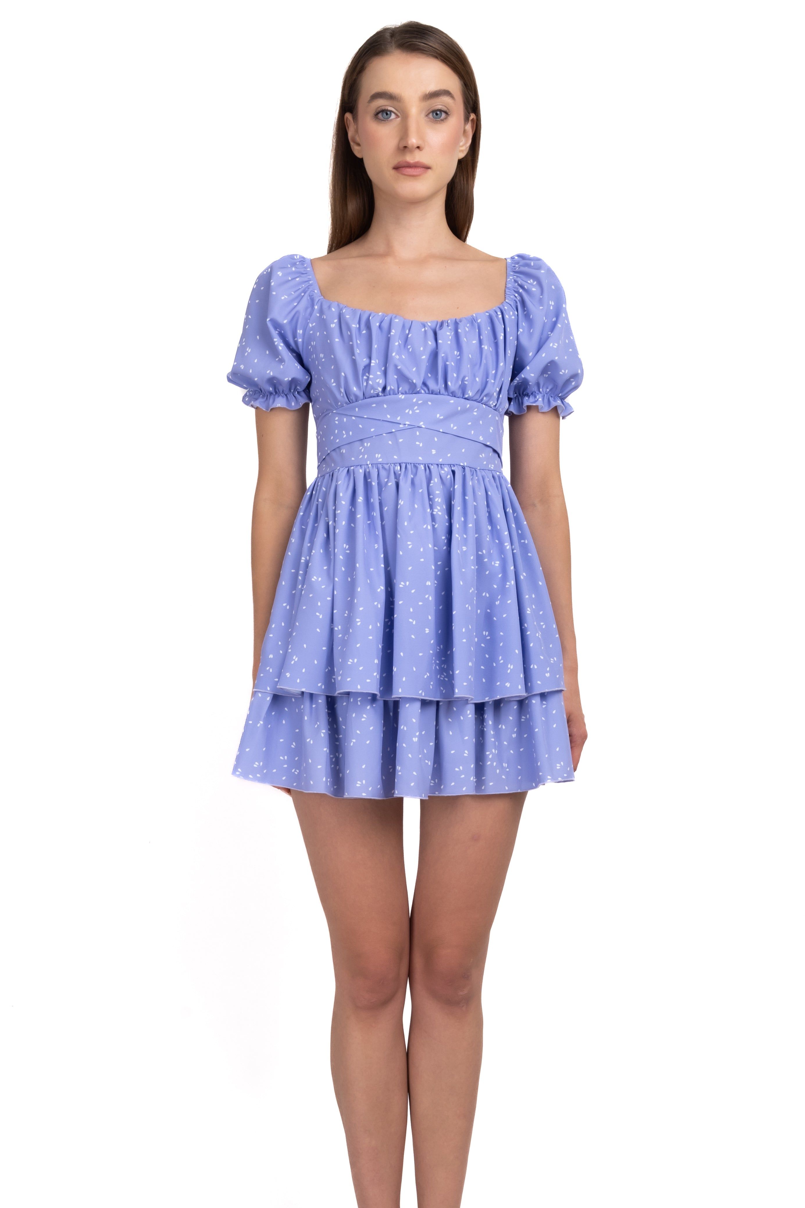 Vestido Mini Detalle Manga Abullonada sold by Shasa