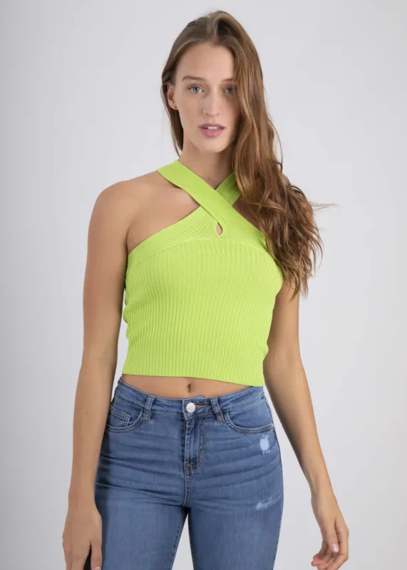 Top tejido cuello halter sold by Shasa