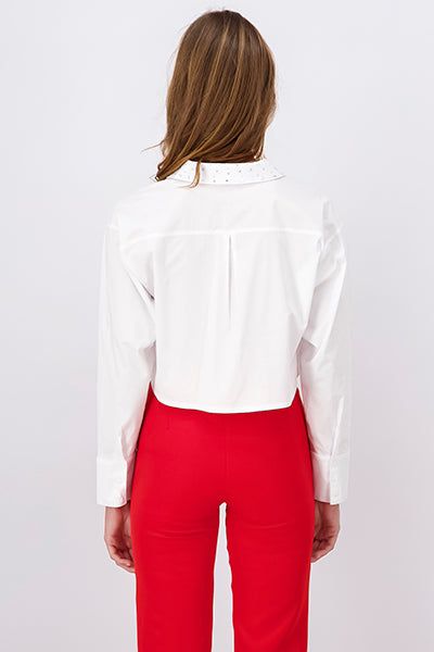 Camisa crop cuello brillos sold by Shasa product image thumbnail 4