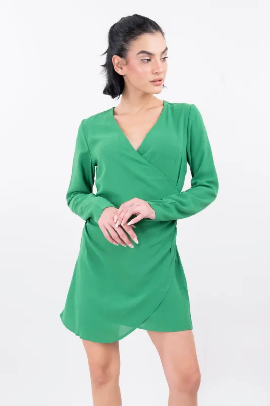 Vestido mini manga larga liso sold by Shasa