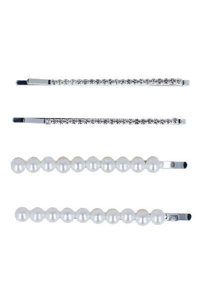 Set 4 piezas pasadores perlas sold by Shasa