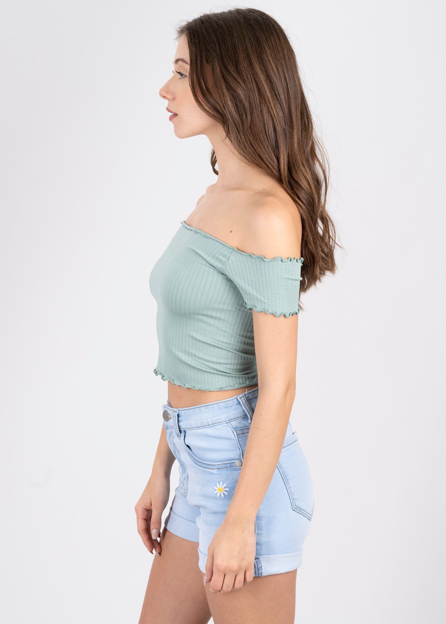 Top acanalado hombros descubiertos sold by Shasa product image thumbnail 3