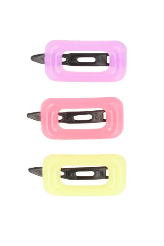 Set 3 clips cuadrados sold by Shasa