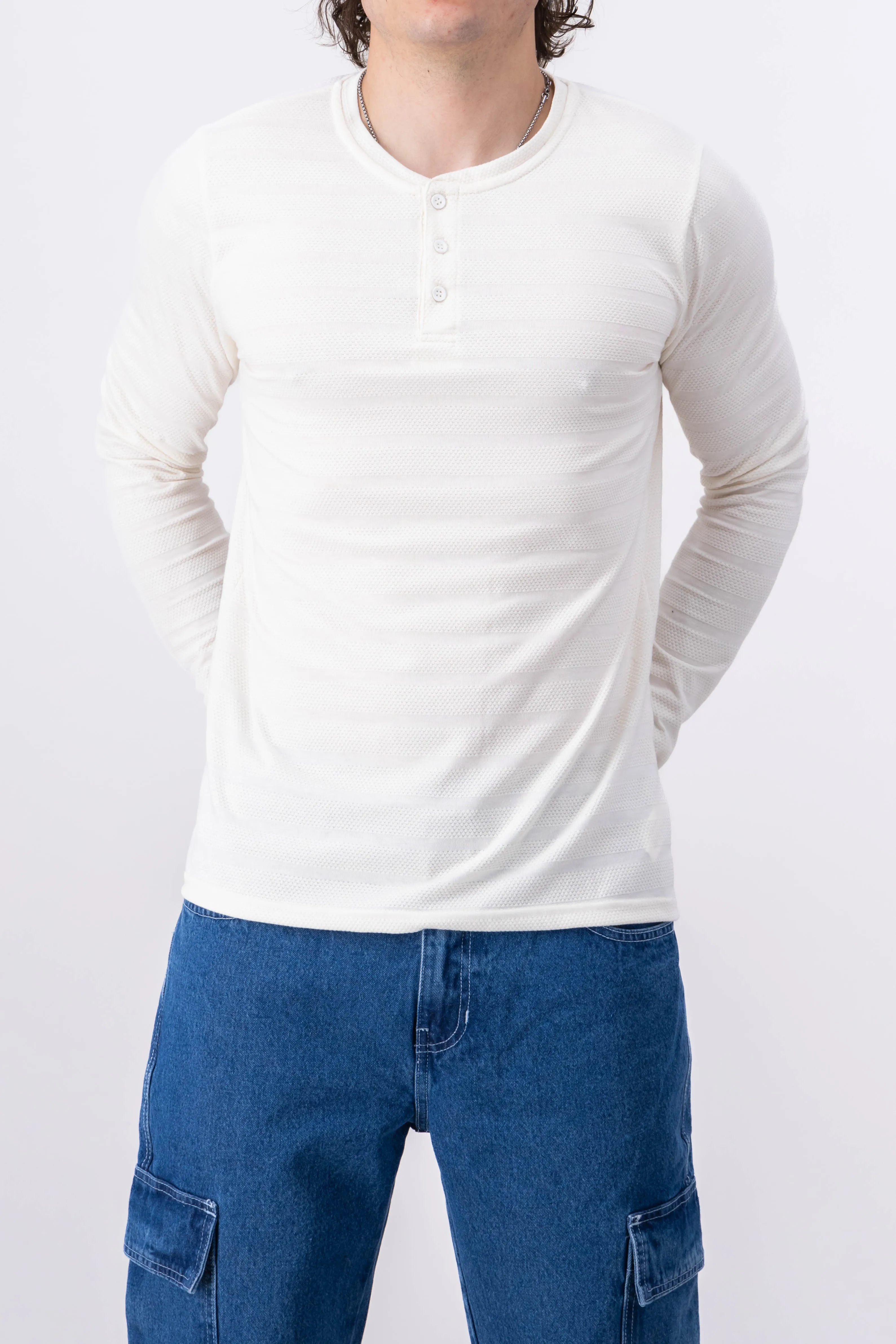 Playera henly manga larga sold by Shasa