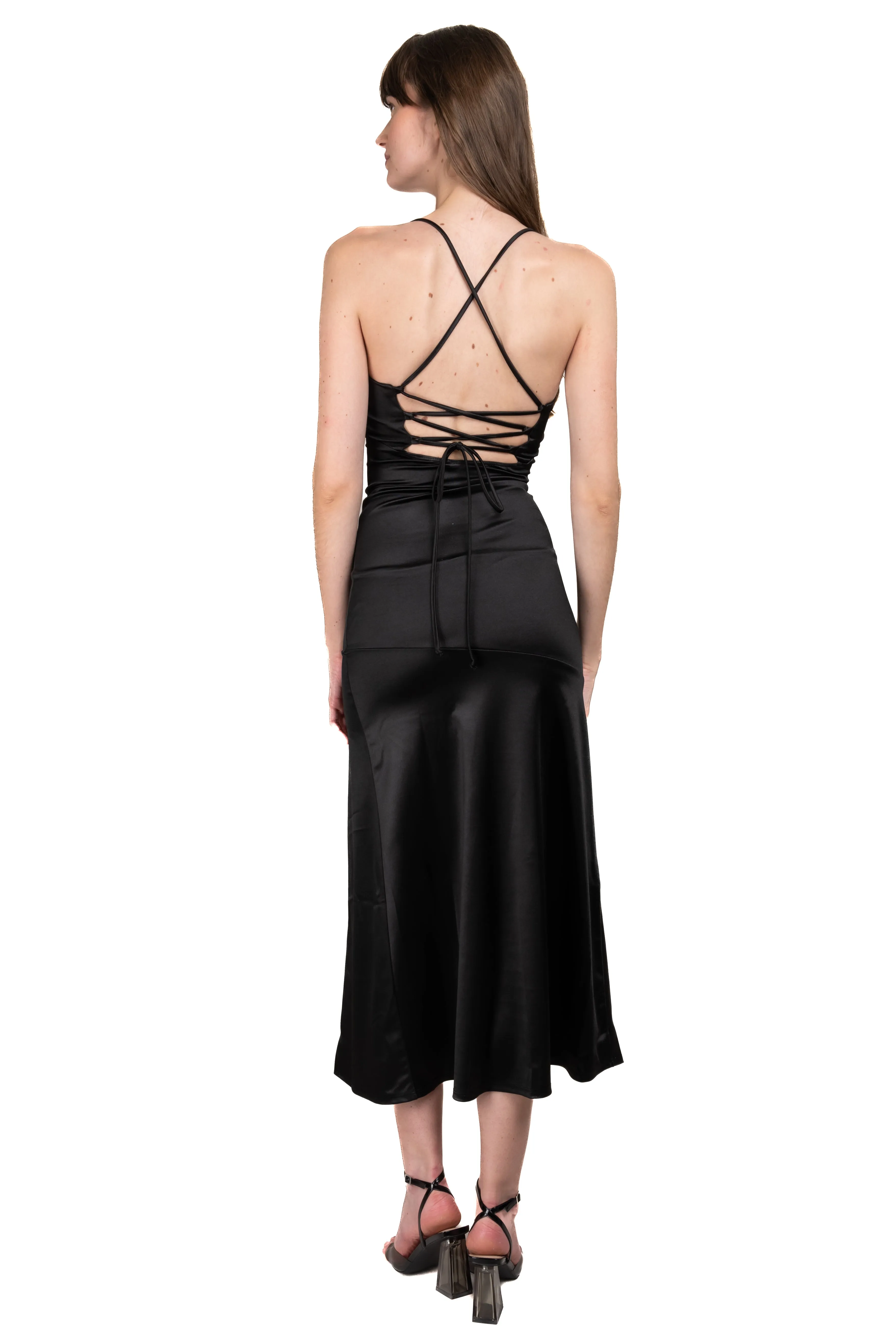 Vestido maxi con detalle en la espalda liso sold by Shasa product image thumbnail 4