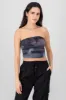 Top tubo mesh drapeado sold by Shasa