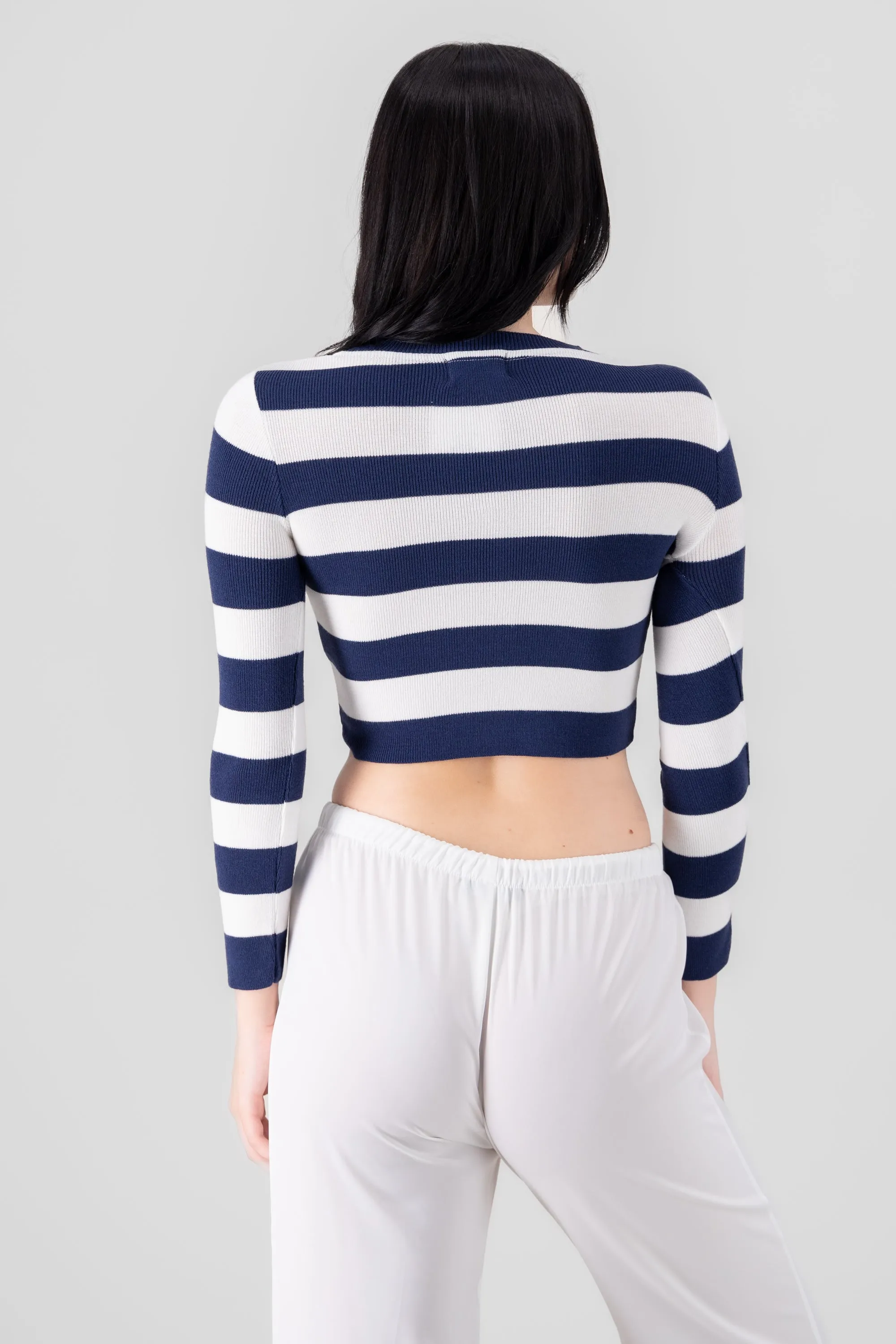 Suéter crop acanalado rayas sold by Shasa product image thumbnail 4