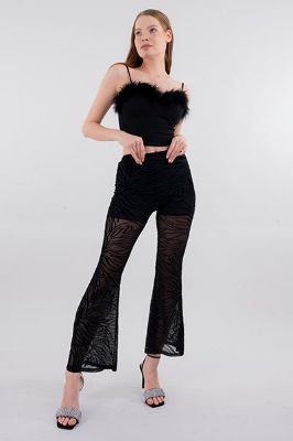 Pantalón flared mesh sold by Shasa