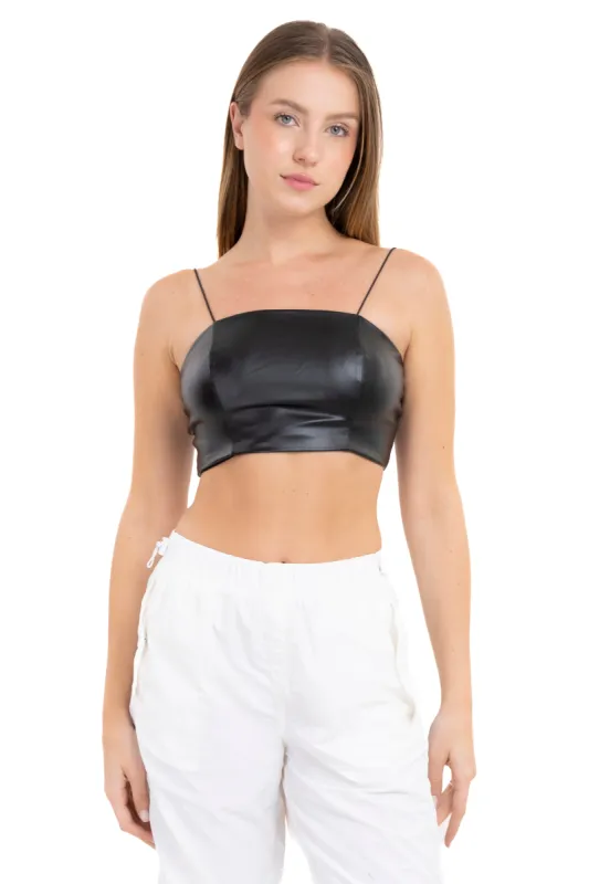 Top tubo efecto piel tirantes sold by Shasa